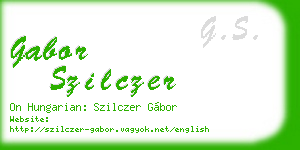 gabor szilczer business card